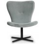 Spekerd designer lenestol - Lysegr (Flyel) / Svart