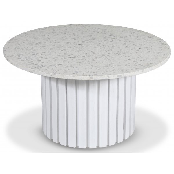 Sumo Salongbord Ø85 - Hvitbeiset eik / Terrazzo Bianco Sumo Salongbord Ø85 - Hvitbeiset eik / Terrazzo Bianco