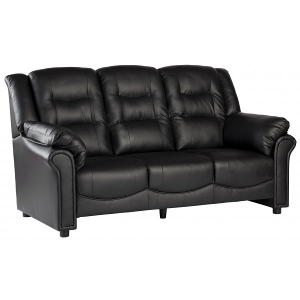 Vera 3-seters sofa i sort PU