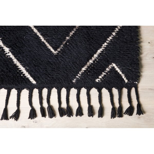 David ullteppe - Svart/hvit David ullteppe - Svart/hvit