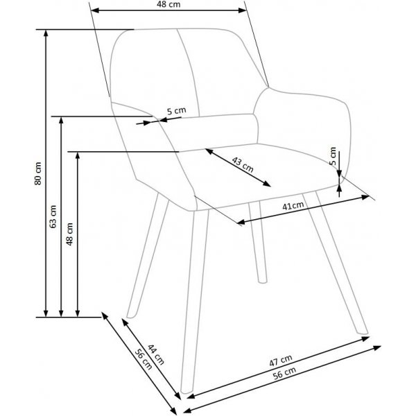 Cash spisestol - Grå Cash spisestol - Grå