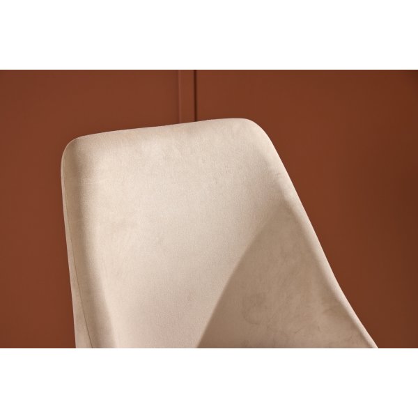 Natt spisestuestol - Beige fløyel/svart Natt spisestuestol - Beige fløyel/svart