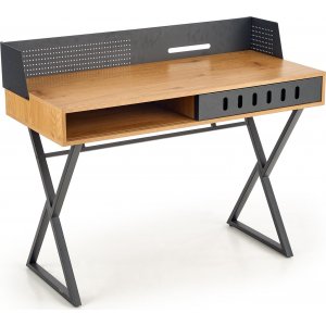 Stalas skrivebord 110x51 cm - Eik/sort