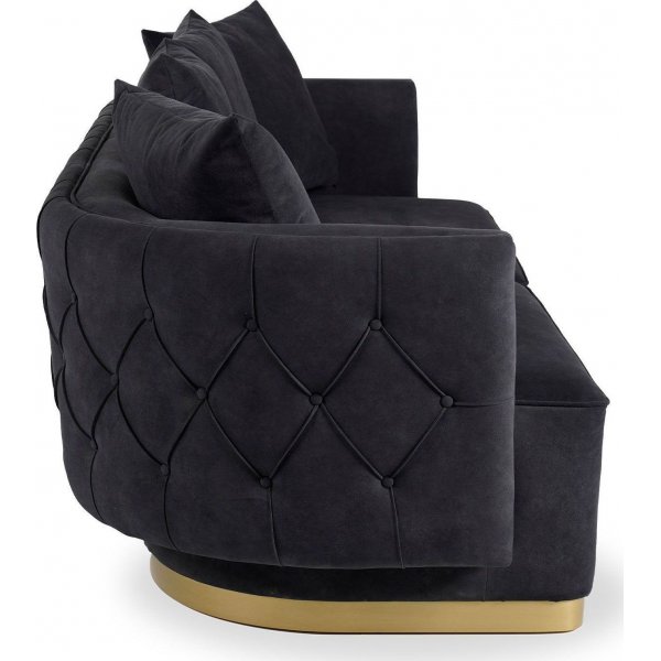 Queen 3-seters sofa - Svart