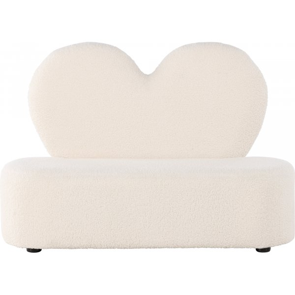 Barnesofa - Hvit teddy