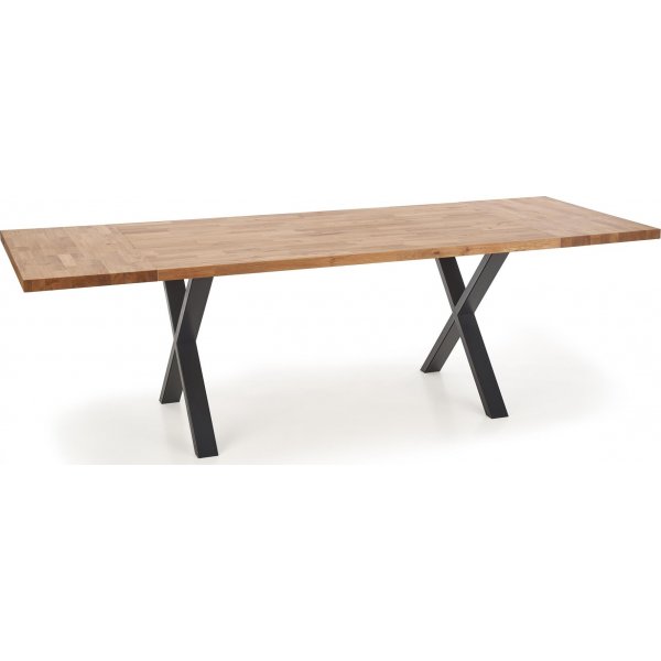 Gambon spisebord med kryssben 160x90 cm - Eik/sort