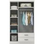 Henna garderobe 105 x 50 x 182 cm - Hvit