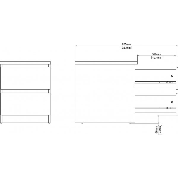 Naia nattbord 2 - Hvit ask Naia nattbord 2 - Hvit ask