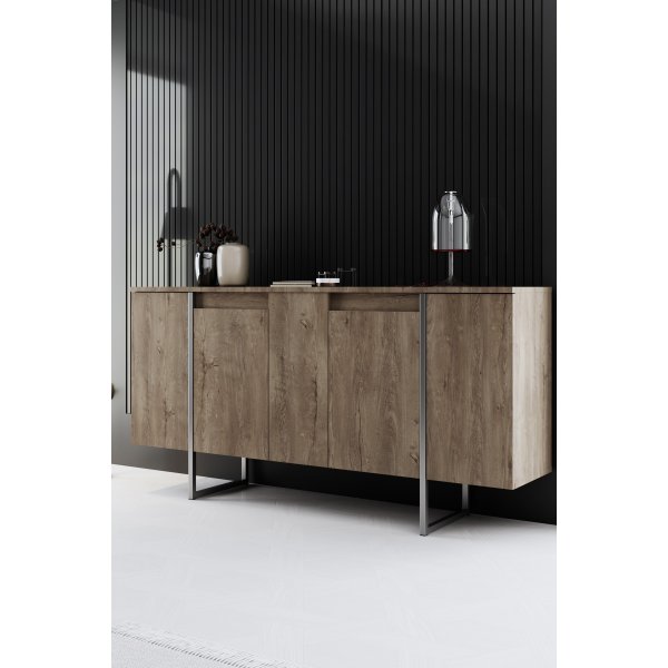 Lux skjenk - Valnøtt/sølv Lux skjenk - Valnøtt/sølv