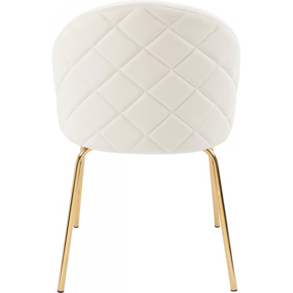 Plaza velvet stol - Beige / Messing + Mbelftter