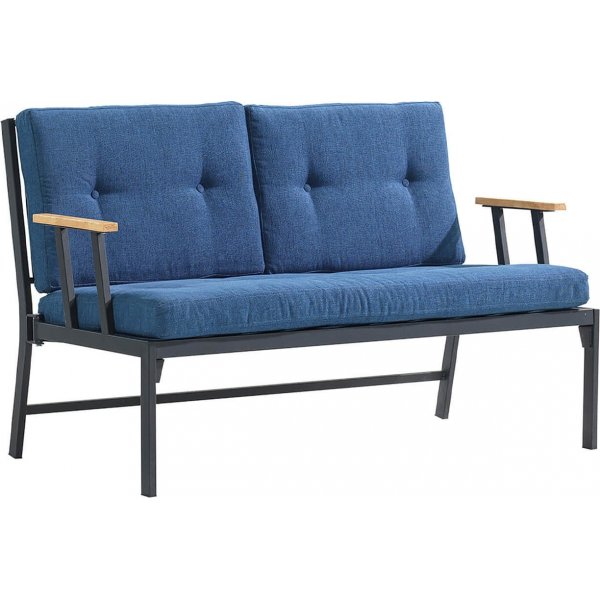 Lotus 2-seters utesofa - Svart/bl