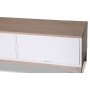 Borgholm TV-benk 188 cm - Hvit / Oljet eik