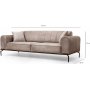 Siesta 3-seters sofa - Krem