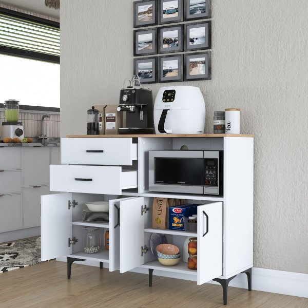 Jericho kjøkkenskap 166 - Hvit/valnøtt Jericho kjøkkenskap 166 - Hvit/valnøtt