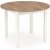 Rundt uttrekkbart spisebord eik/hvit 102-142 cm - Berivan