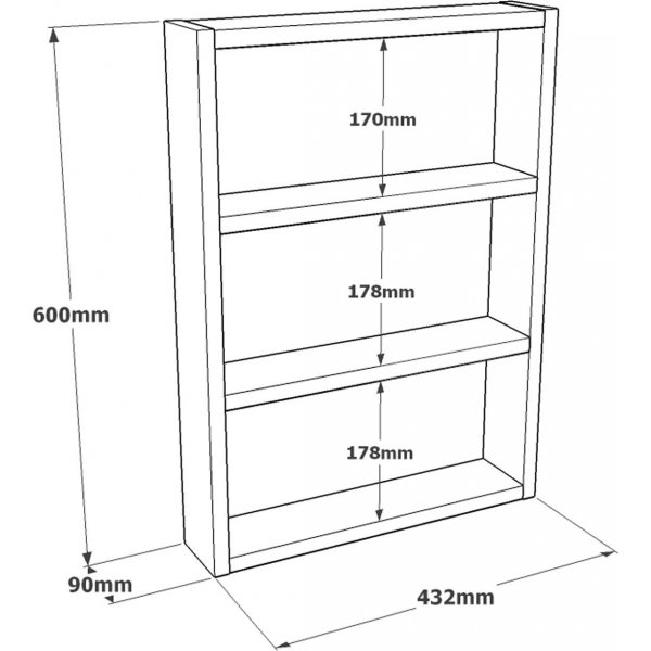 Pera vegghylle - Furu