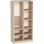 Newra garderobeskap - Furu/beige