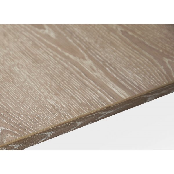 Freddy spisebord, 240x95 cm - Whitewash eikefinér/hvitt metall Freddy spisebord, 240x95 cm - Whitewash eikefinér/hvitt metall