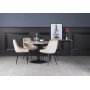 Plaza spisegruppe, marmorbord med 4 st Theo flyelstoler - Beige/Hvit/Svart