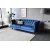 Milton Chesterfield 3-seter sofa - Mrkebl flyel + Tekstilrens for mbler