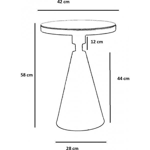 Kalk sidebord Ø42 cm - Sort Kalk sidebord Ø42 cm - Sort