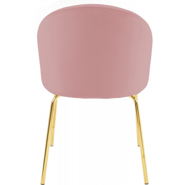 Giovani velvet stol - Rosa/Messing Giovani velvet stol - Rosa/Messing