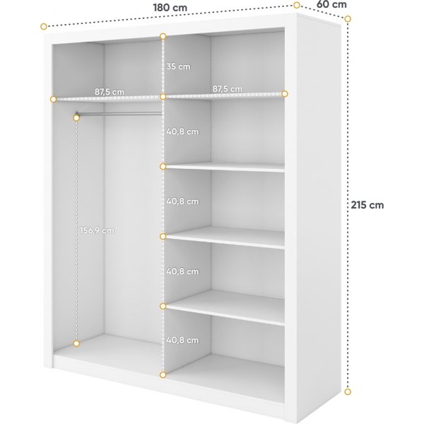Einar garderobe - Hvit