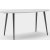 Oslo spisebord 160 x 80 cm - Hvit/svart