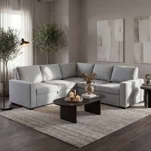 Sovesofa Belissa frem oppredet hj�rnesofa - lysgr� Rocco +