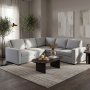 Sovesofa Belissa frem oppredet hj�rnesofa - lysgr� Rocco + Tekstilpleie for m�bler
