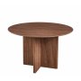 Crossby rundt spisebord Ø120 cm - Mørk brunbeiset eik Crossby rundt spisebord Ø120 cm - Mørk brunbeiset eik