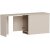 Akser skrivebord 180 x 47 cm - Lys valntt/beige