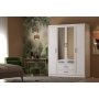Henna garderobe 140 x 50 x 182 cm - Hvit