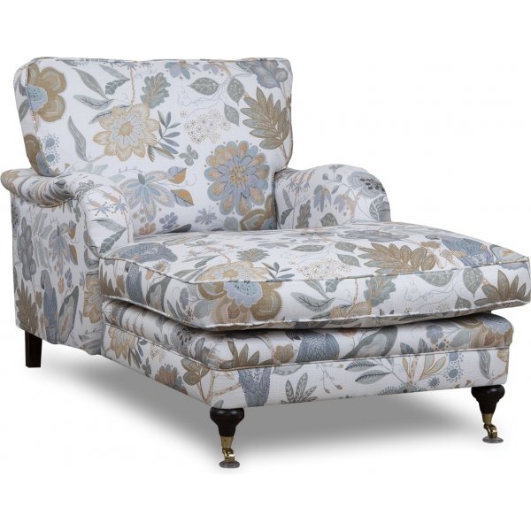Howard Spirit divan lenestol i blomsterstoff - Eden Parrot White/beige