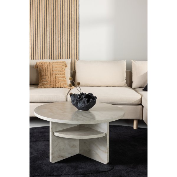 Ålesund salongbord Ø85 cm - Beige Ålesund salongbord Ø85 cm - Beige