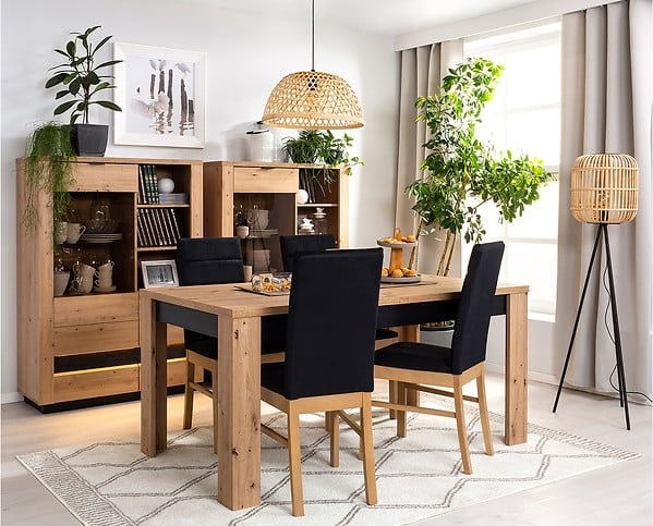 Ostia spisebord 160-200 x 90 cm - Eik