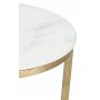 Palasso sofabord 80 cm diameter - Messing / lys marmorering