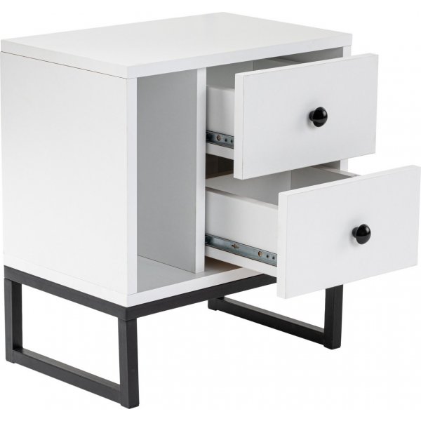 Glimmer nattbord - Hvit/svart Glimmer nattbord - Hvit/svart