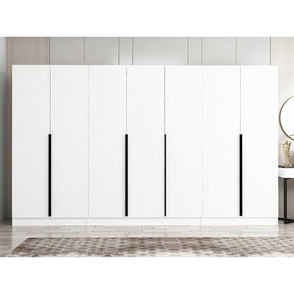 Cikani garderobeskap 315x52x210 cm, variant A - Hvit Cikani garderobeskap 315x52x210 cm, variant A - Hvit