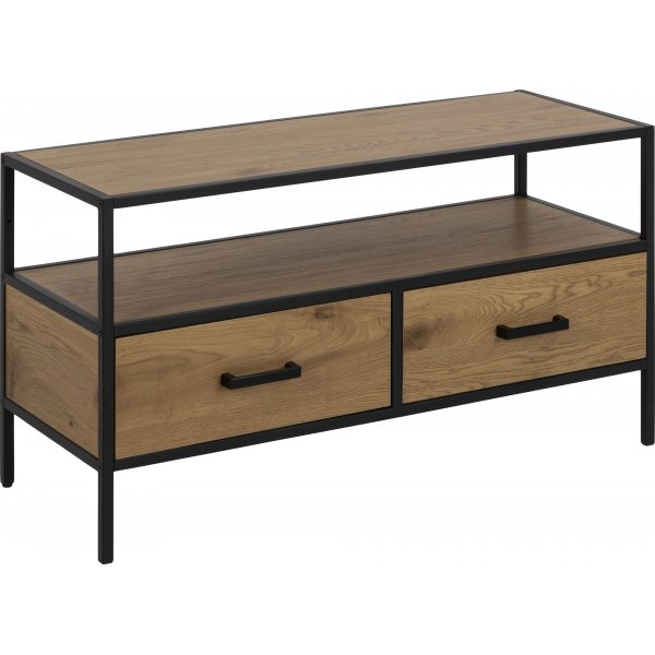Seaford mediabenk 90 cm - Sort