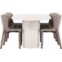 Spisebord Narvik med 6 Astoria stoler - Brun/beige