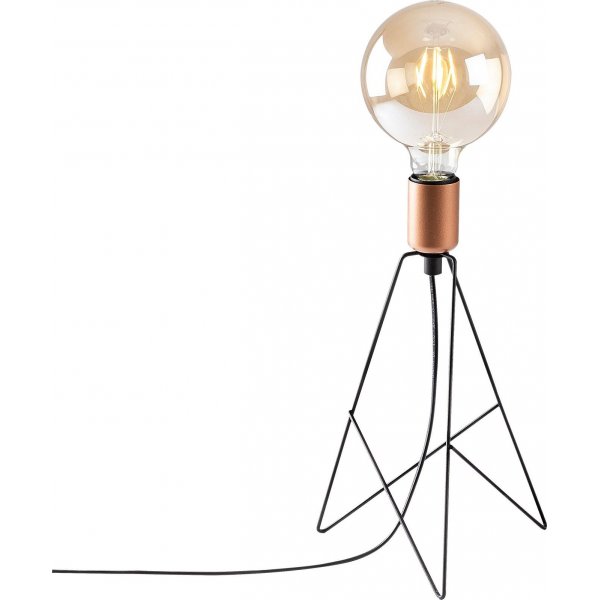 Piramit bordlampe - Svart/kobber Piramit bordlampe - Svart/kobber