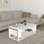 Bianco salongbord 106,4 x 60 cm - Hvit/gull