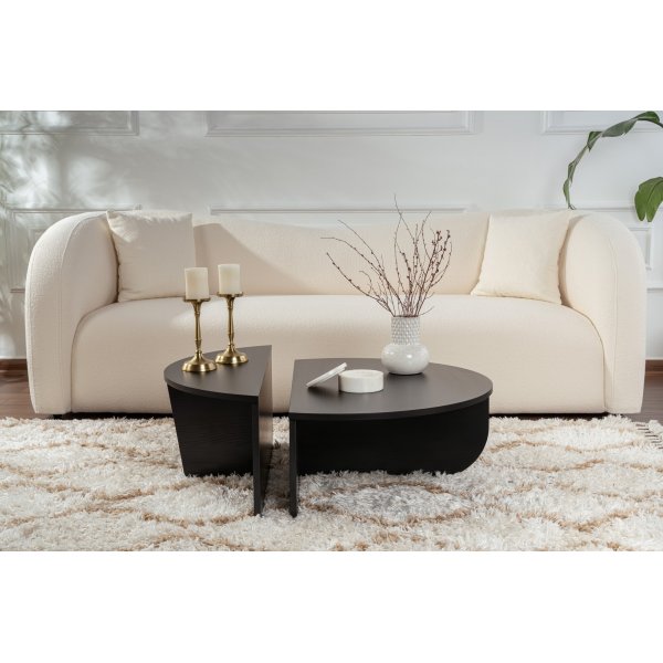 Orion salongbord 90 x 90 cm - Tre/sort Orion salongbord 90 x 90 cm - Tre/sort