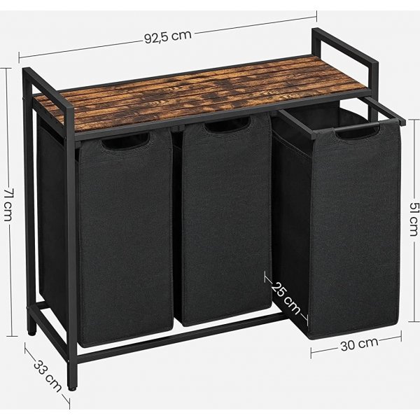 Ambrette Trio skittentyskurv - Svart/brun