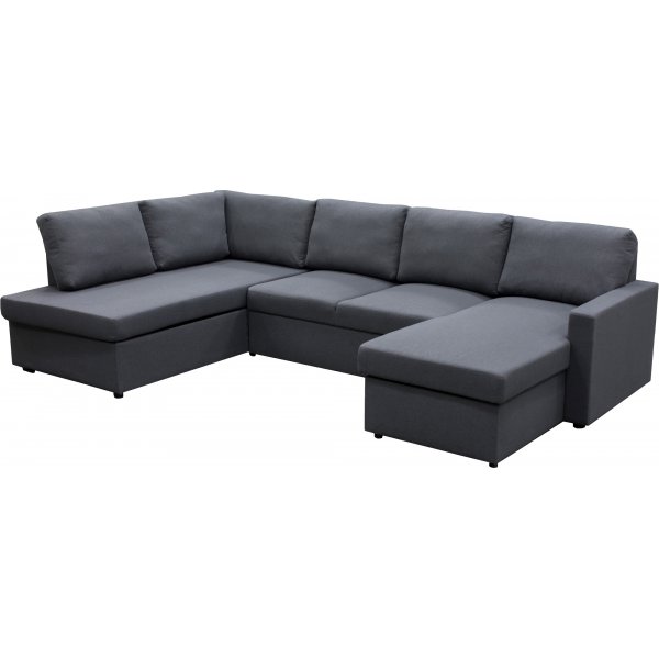 Sovesofa U-modell mørkegrå - Tärnö + Tekstilrens for møbler Sovesofa U-modell mørkegrå - Tärnö + Tekstilrens for møbler