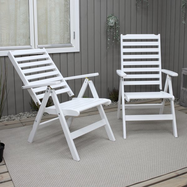 Utendørs posisjonsstol hvit - Båstad Utendørs posisjonsstol hvit - Båstad