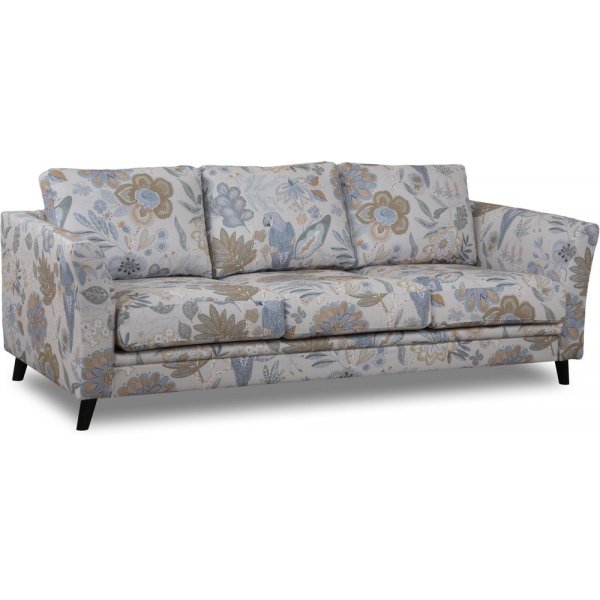 Happy 3-seters sofa i blomsterstoff - Eden Parrot Beige