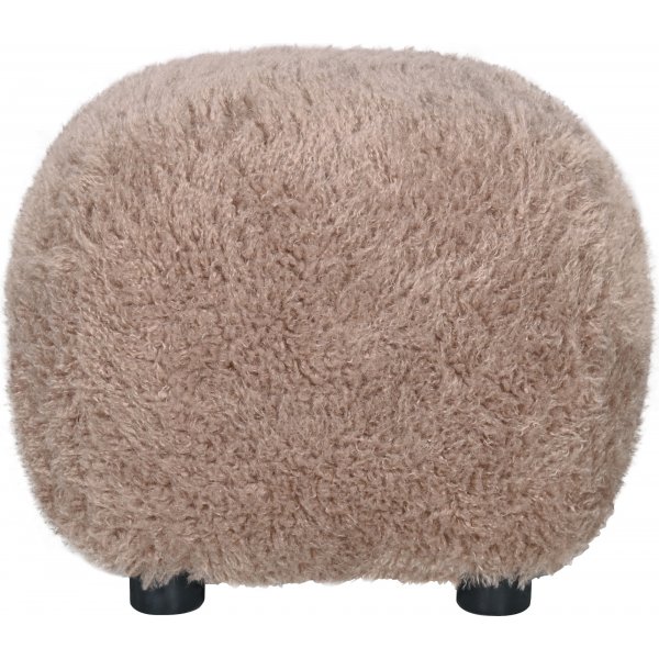 Fluffy puff i brungr hrete stoff