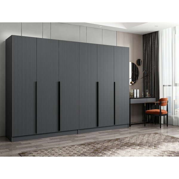 Cikani garderobeskap 270x52x210 cm, variant B - Antrasitt Cikani garderobeskap 270x52x210 cm, variant B - Antrasitt